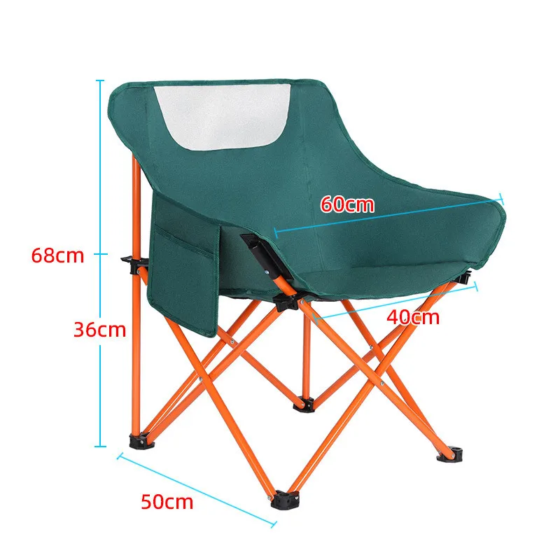 Metal Folding Chair Folding Stools Outdoor Camping Chair Portable Picnic Moon Leisure Beach Chairs folding stool folding chair