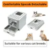 B08B-Front Entry And Top Exit Stainless Steel For Kitten Cat Litter Box With Lid And Built-In Scoop Easy To Clean Toilets 6