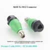 Waterproof M12 to RJ45 Ethernet Panel Mount Feedthrough Connector M12 X Coding 8Pin Male to RJ45 Bulkhead Industrial Adapter 4