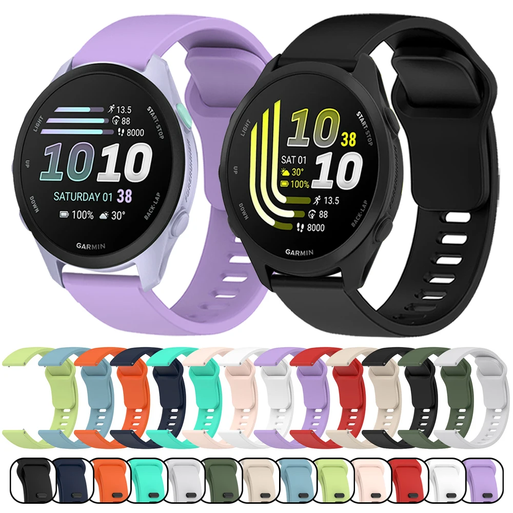 Premium Sports Silicone Smartwatch Band - 20mm/22mm