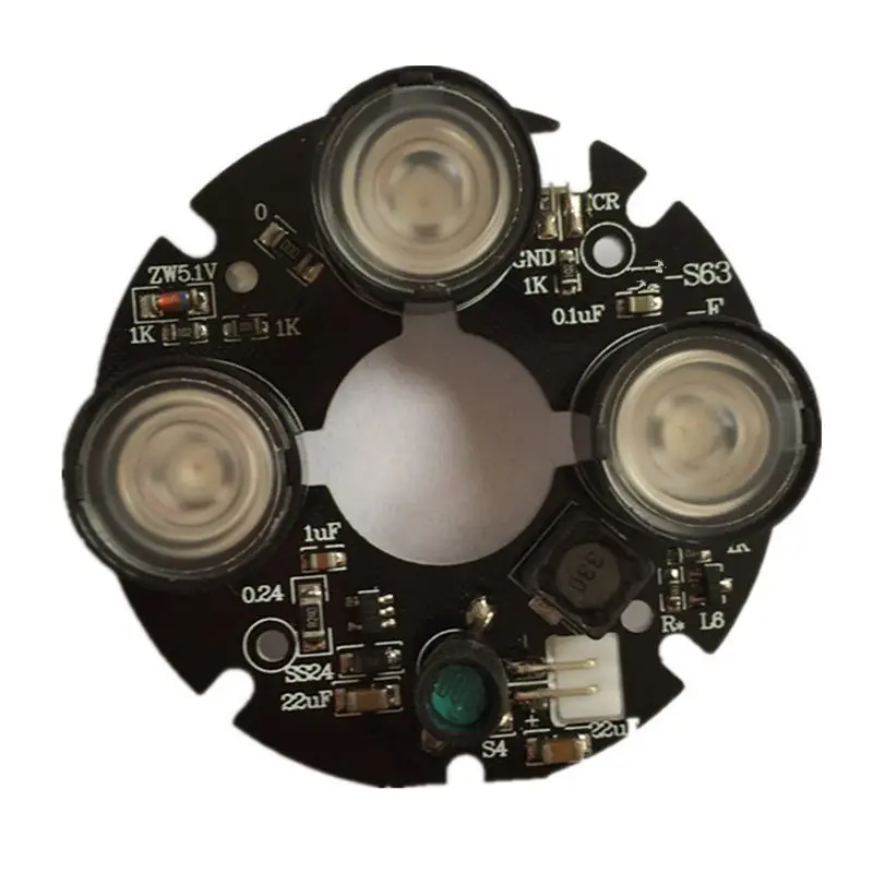 

3 array IR led Spot Light Infrared 3x IR LED board for CCTV cameras night vision (53mm diameter)
