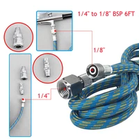 Nylon Braided Airbrush Hose With Standard 1/8male - 1/4female (6FT) Size Fitting On One End Airbrush Spray Pen Accessories 1