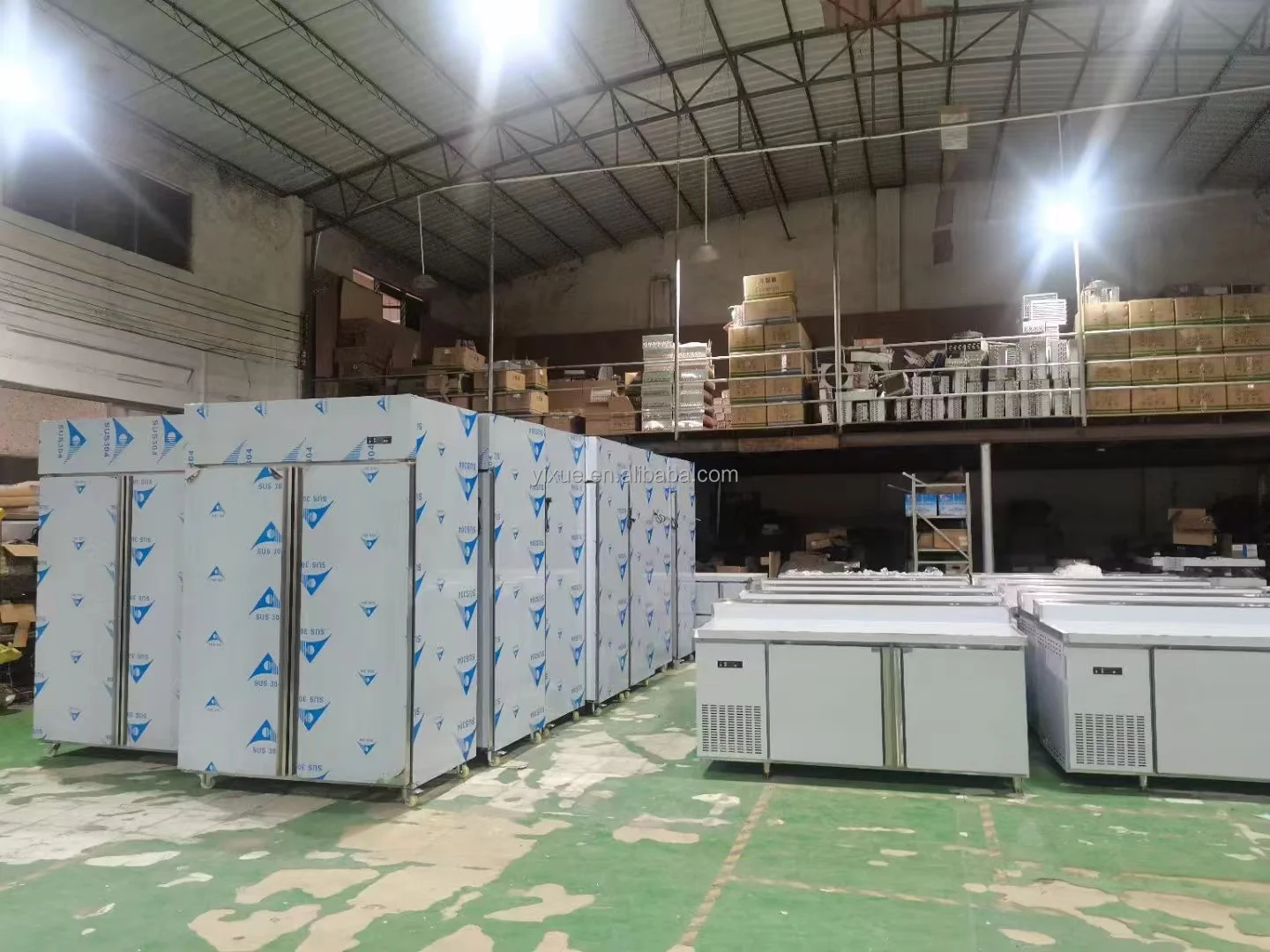 1300L Two Doors Stainless Steel Refrigerator Commercial Upright Fridge Reach in Freezer