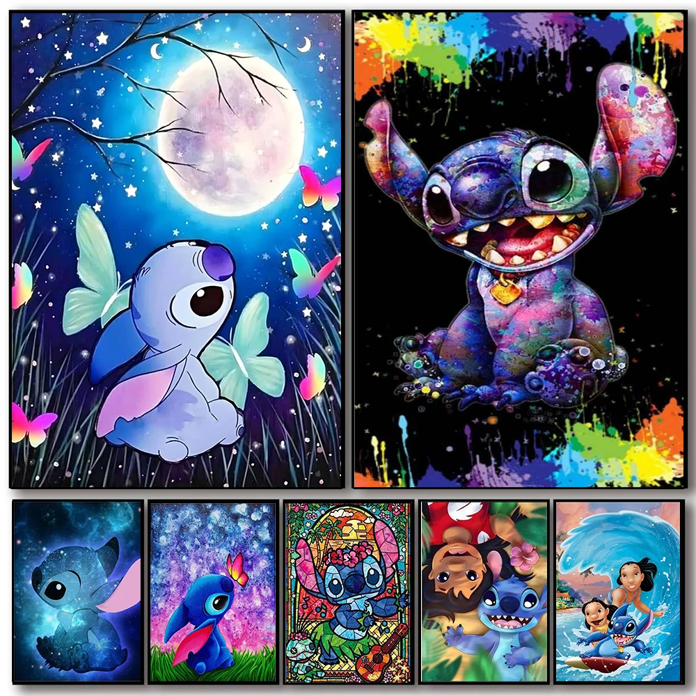 5D Diamond Painting Disney Lilo & Stitch X-626 Graffiti Cartoon Love Full  DIY Hand Mosaic Embroidery Kids Room Home Decor Gifts