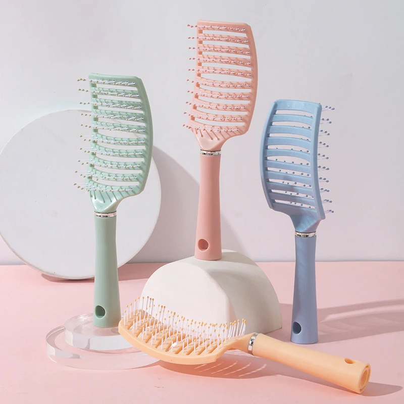 1pc anti-static massage brush women's hair and scalp massage comb - straight hair professional tool Special for real hair wigs