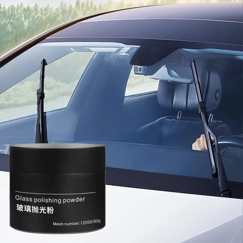 Car Window Scratches Removal Oil Film Powder auto Polish Powder 80g Glass Degreasing Film Repair Powder For Trucks Repair