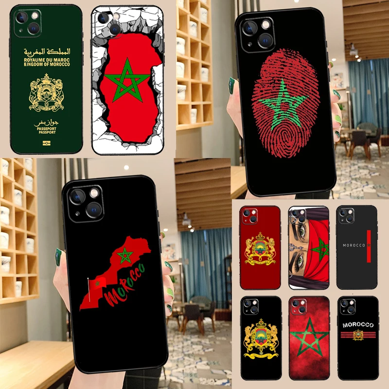Custodia Per Telefono Con Bandiera Del Marocco Maroc Per Iphone 11 12 13 14 15 Pro Max 12 13 Mini X Xr Xs Max 7 8 Plus Cover Coque
