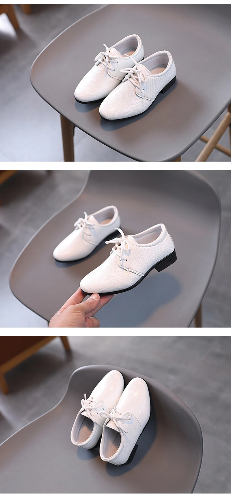 Children Leather Shoes Wedding Ring Bearer Boys Toddlers Big Kids Formal Shoes For Show Stage British Style Pointed Toes S 21-36 girls shoes