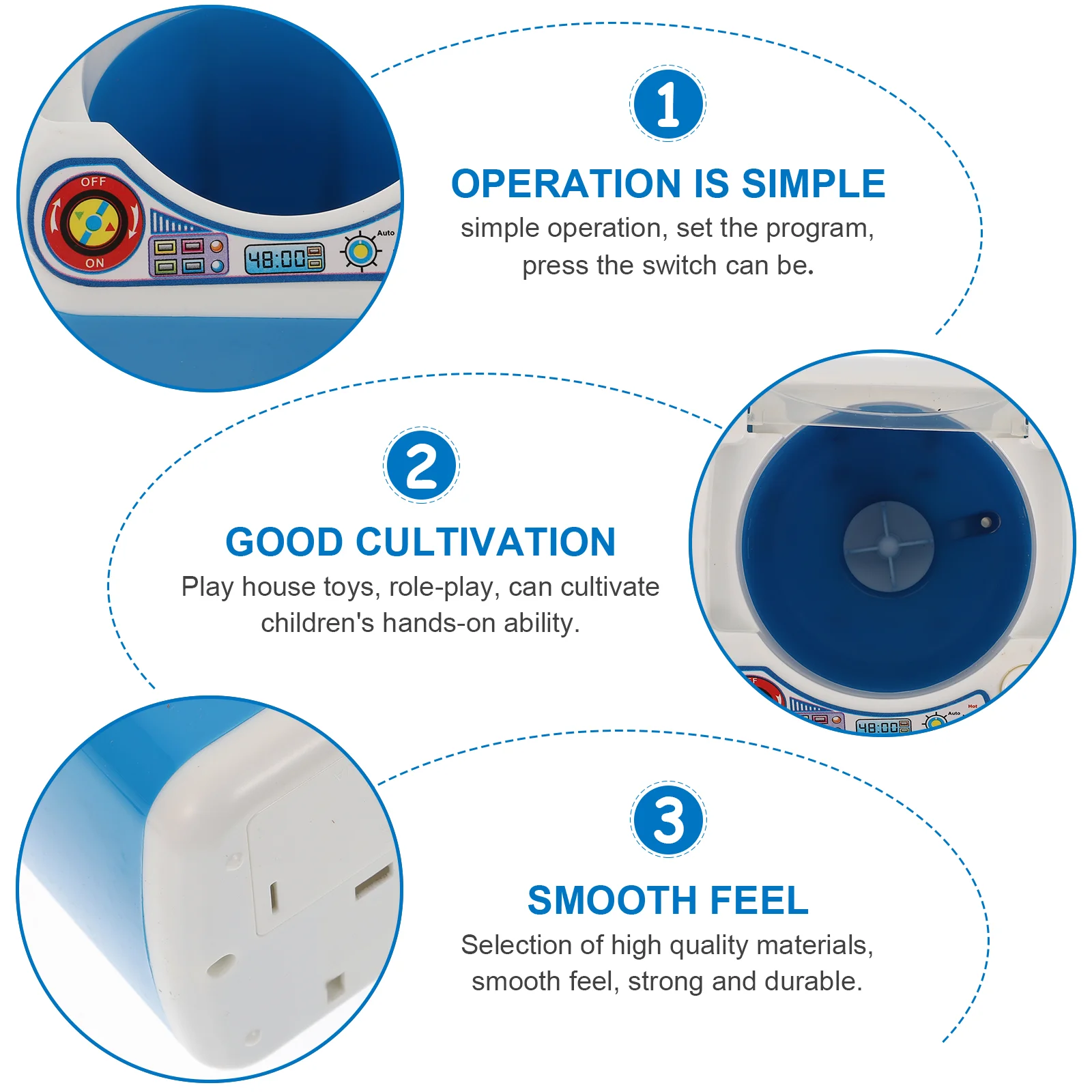 Miniature Simulated Washing Machine Toy Plastic Kid Educational Toys Safe Children Home Appliance Playset Fine