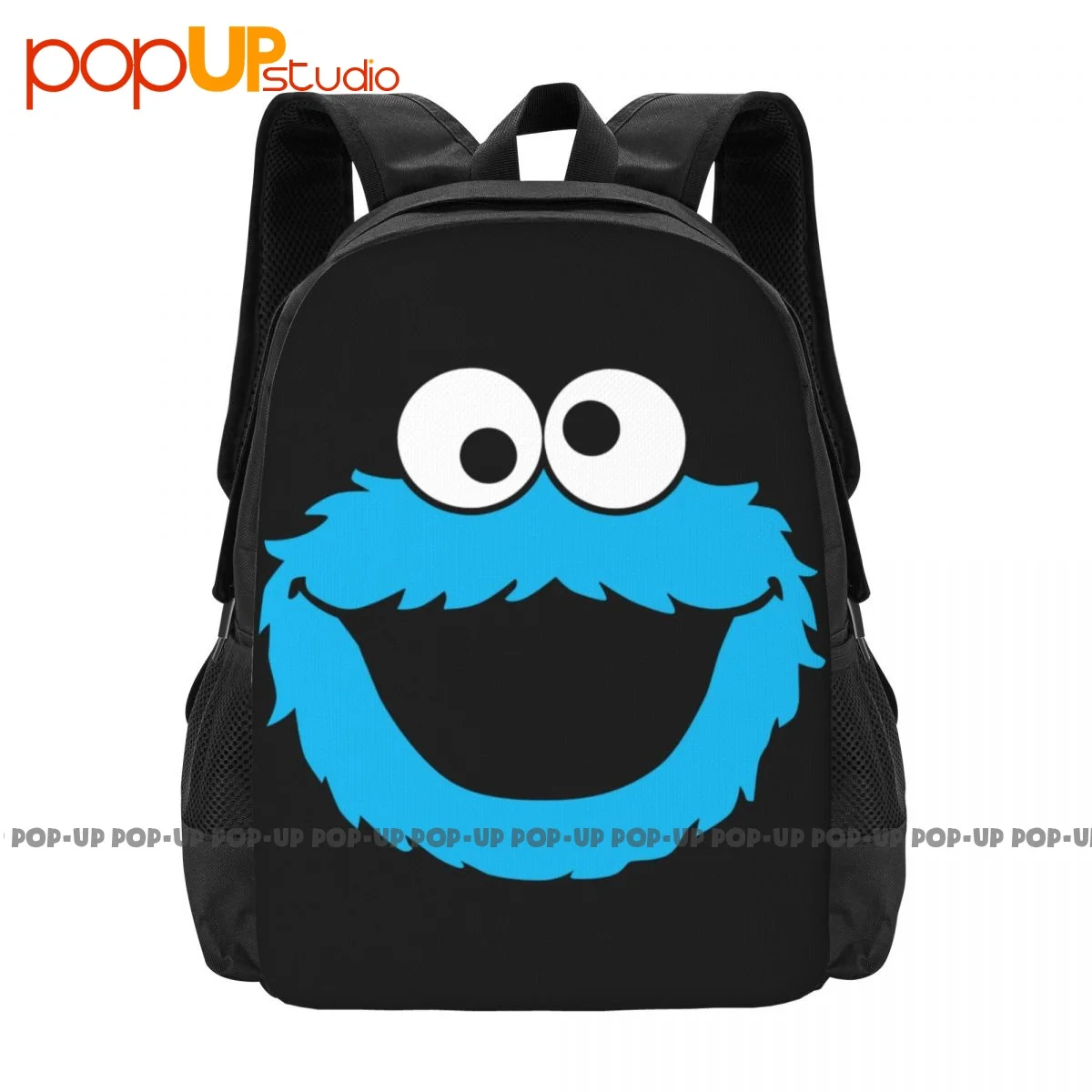 Cookie Monster Cookies Sesame Street Backpack Large Capacity Print