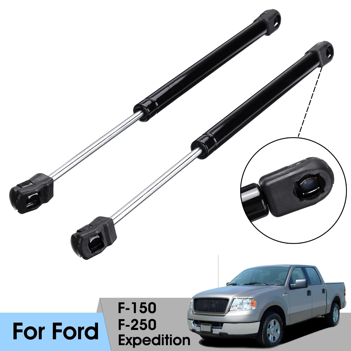 

2 PCS Front Hood Lift Support Spring Shocks Struts For 1997-2006 Ford Expedition/ F-150/ F-250 4578