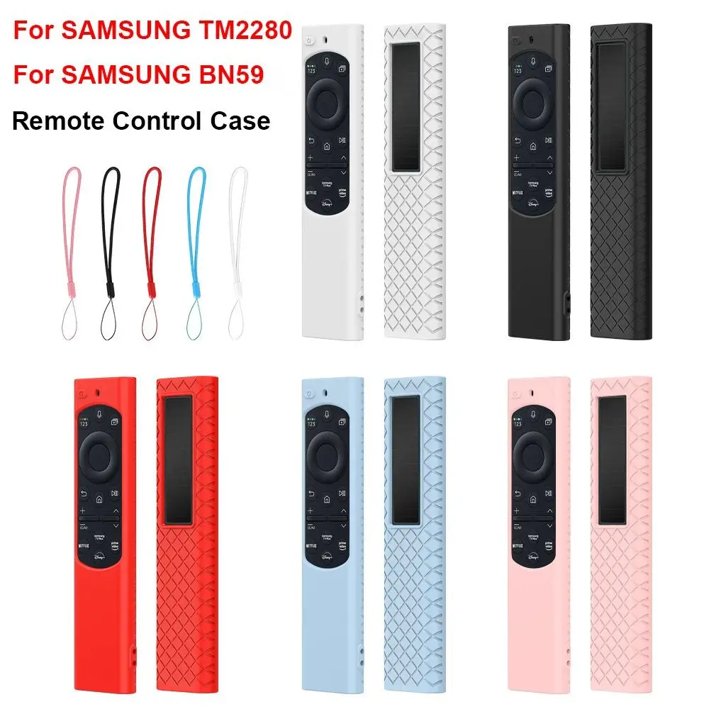 실리콘 리모컨 케이스 2022 부드러운 충격 방지 보호 커버, 세척 가능 스마트 TV, 삼성 BN59 TM2280 용