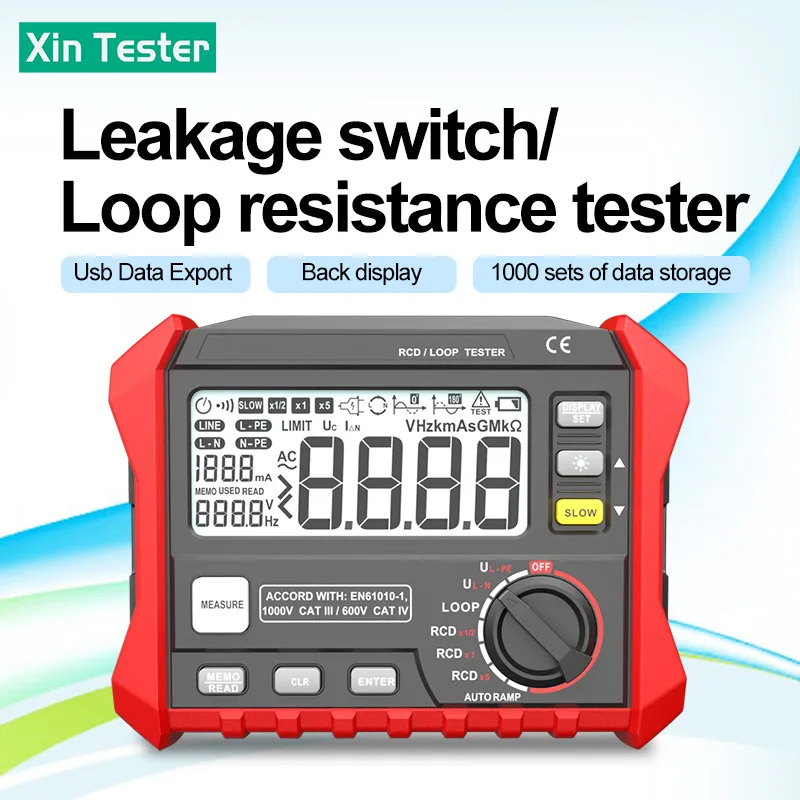 Xin Tester XT5910 Leakage Switch Loop RCD Resistance Tester Digital