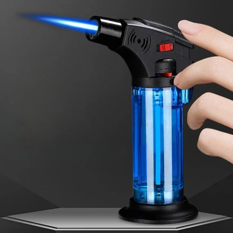 Spray Gun Lighter 4-pack High Temperature Windproof Blue Flame Cigar Lighter Baking And Barbecue Lighters Outdoor Survival Tool