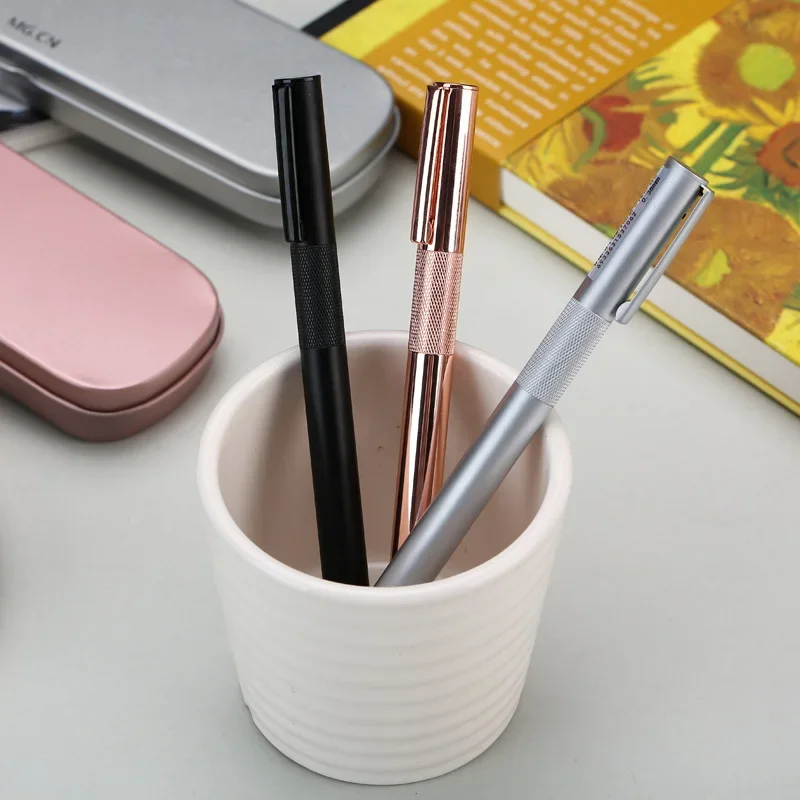 M & G 문구 우수한 금속 로즈 골든 만년필 잉크 펜, 0.38mm 서명 학생 사무실