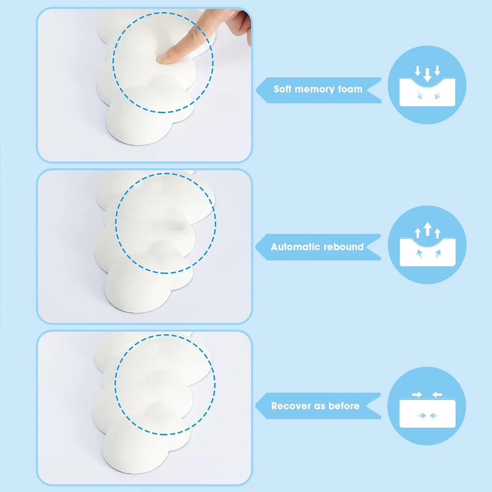 Resto de Pulso de Espuma de Memória de Couro Macio Almofada de Apoio de Pulso Ergonômico Anti-slip tipo Fácil Alívio da Dor - Imagem 5