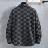 Plaid Denim Jacket Men Plus Size 10XL 11XL Jackets Coats Spring Autumn Denim Jackets 10XL 11XL Big Size Male 2