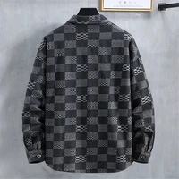 Plaid Denim Jacket Men Plus Size 10XL 11XL Jackets Coats Spring Autumn Denim Jackets 10XL 11XL Big Size Male 2