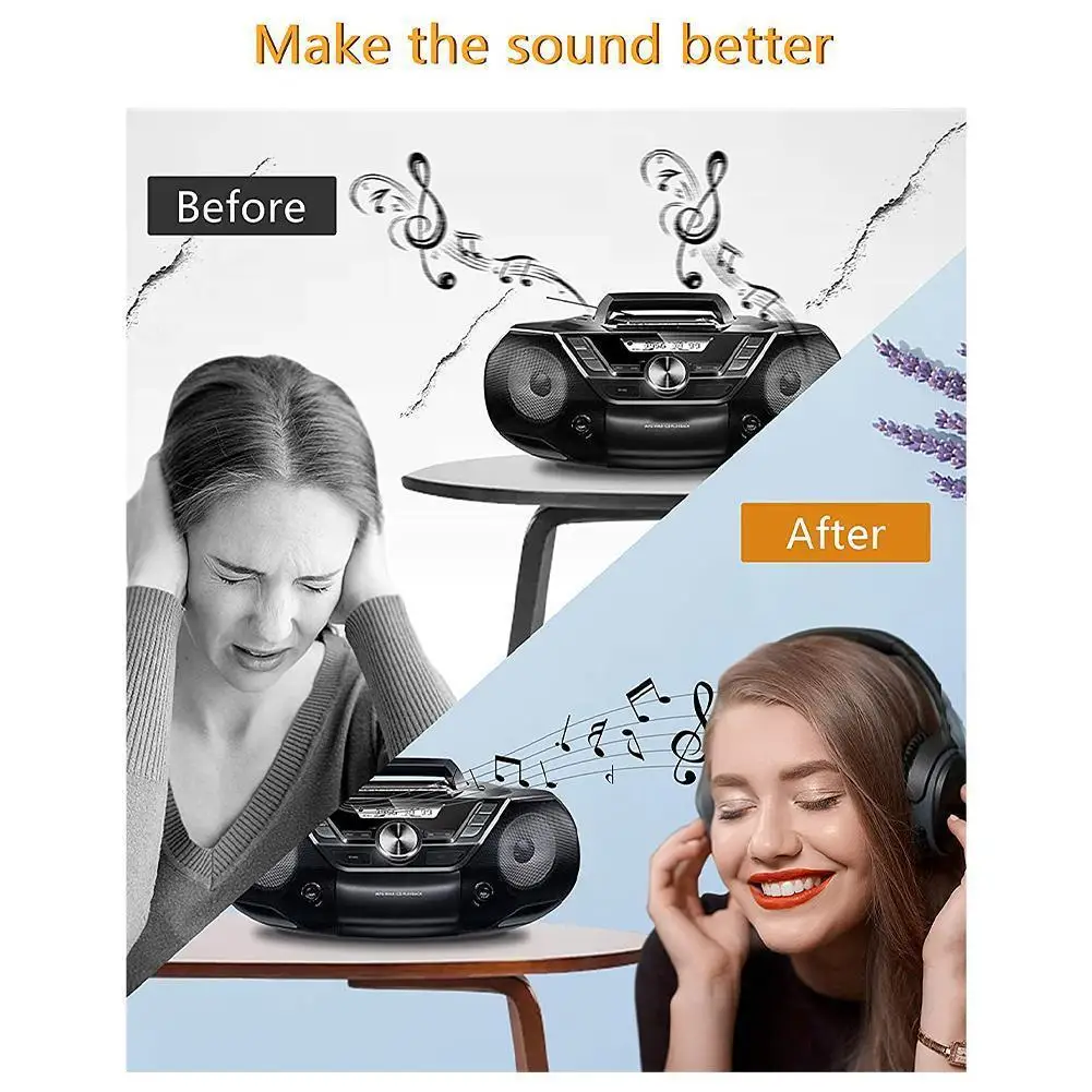 Cassette Tape Cleaner 1 Set Audio Cassette Tape Recorder Head Cleaner & Repeater Audio Cassette Tape Player Wet/dry Head Cleaner Home Accessories