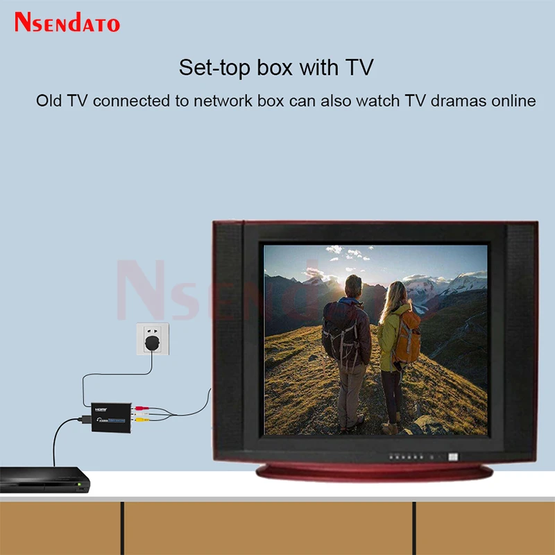 HDMI to RCA CVBS S Video Adapter HDMI2AV AV2HDMI Converter AV S Video to HDMI Converter PAL/NTSC Switch Switcher Adaptor For TV