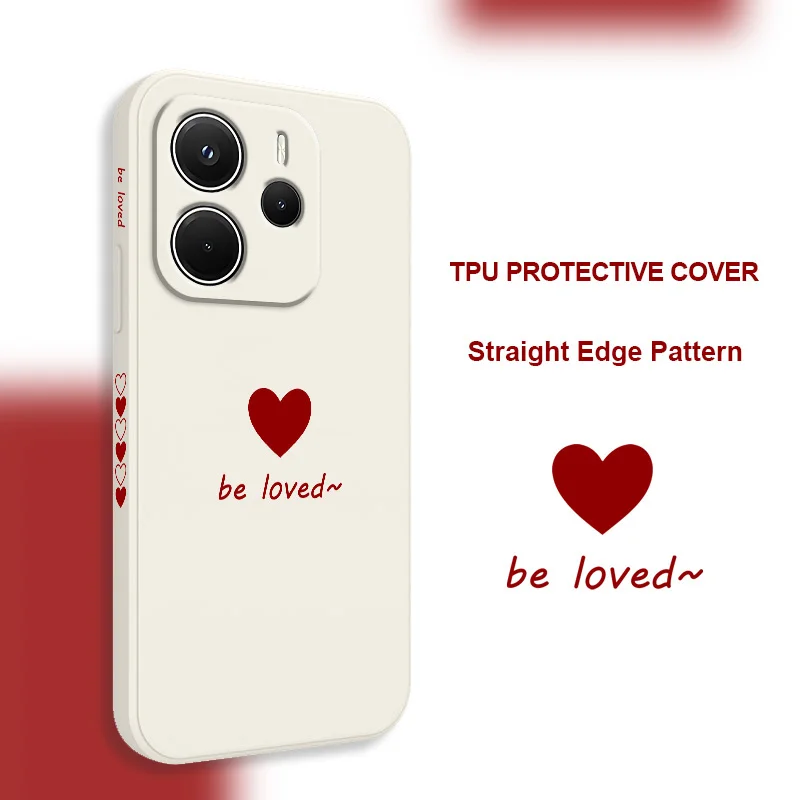 Elegant Liquid Silicone Heart Phone Case - Simple and Stylish Design