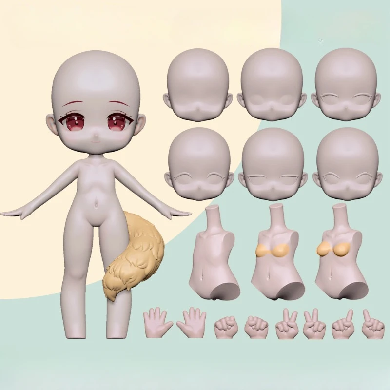 Multi-Size Versione Q Corpo Bambola Stampo In Silicone Fai Da Te Argilla Ultra Leggera Argilla Polimerica Animazione Personaggio Dei Cartoni Animati C