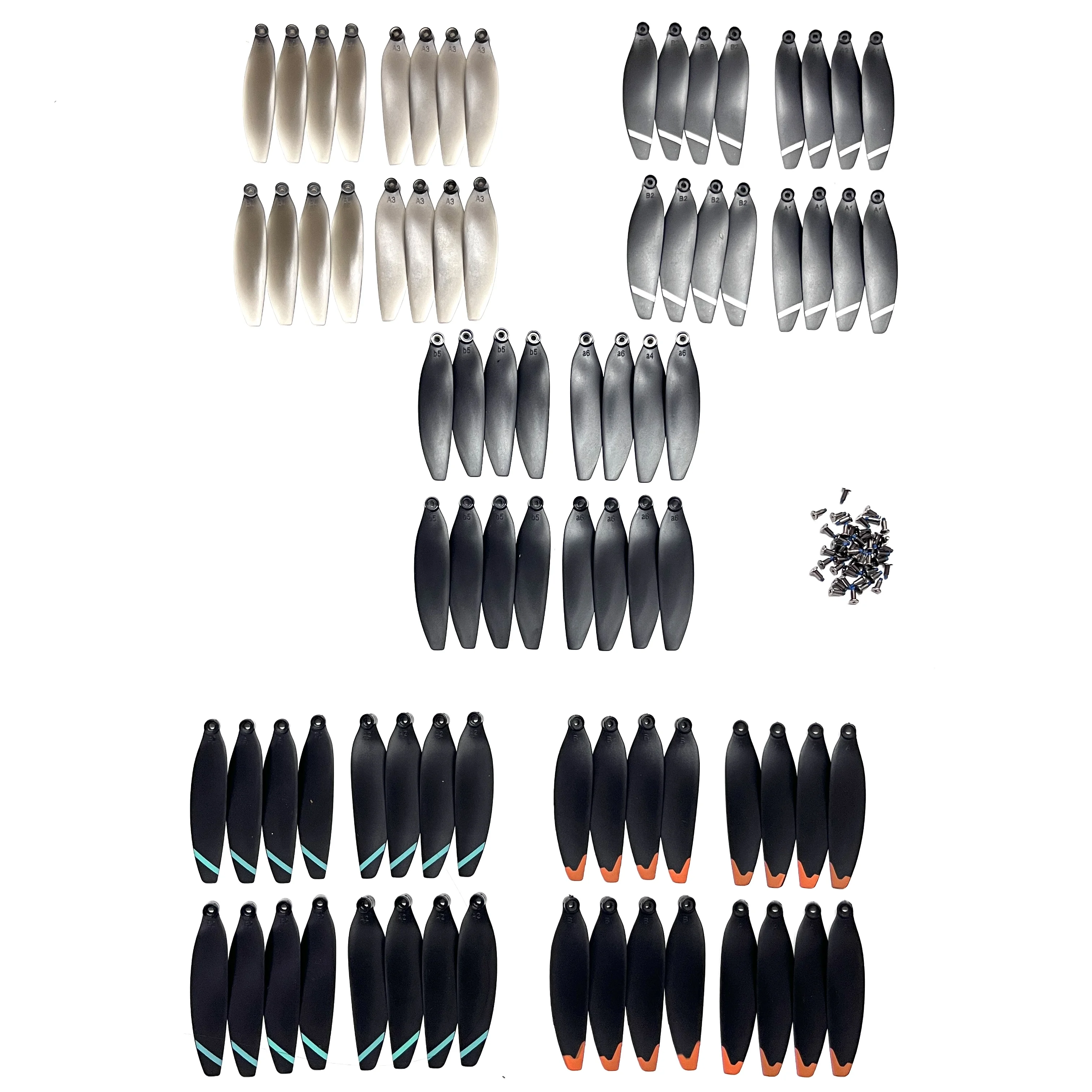Lot de 16 hélices de drone - Couleurs vives, compatibles DJI