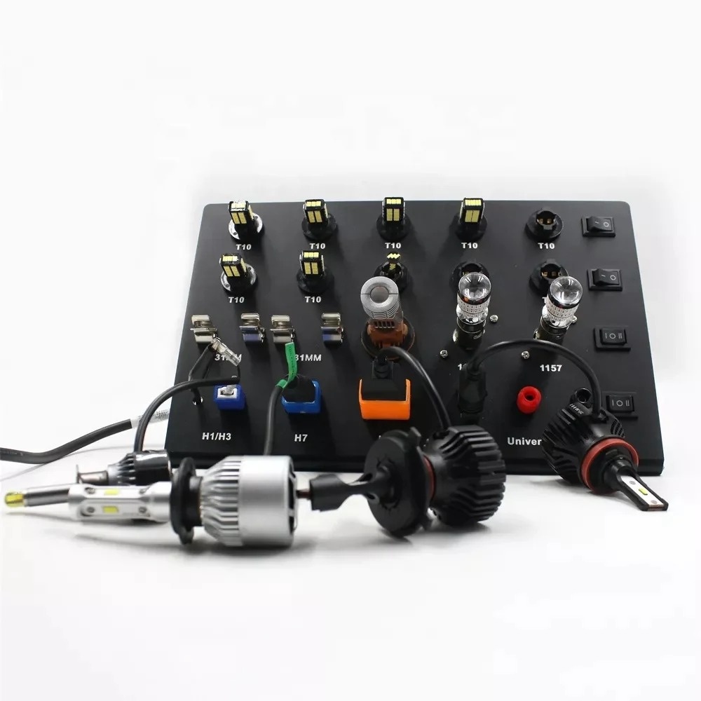 자동차 헤드라이트 LED 전구 T10 W5W 페스툰 C5W T20 7443 1156 1157 H1 H3 H7 H4 H11 테스터용 자동 램프 디스플레이 보드테스트 테스트 보드