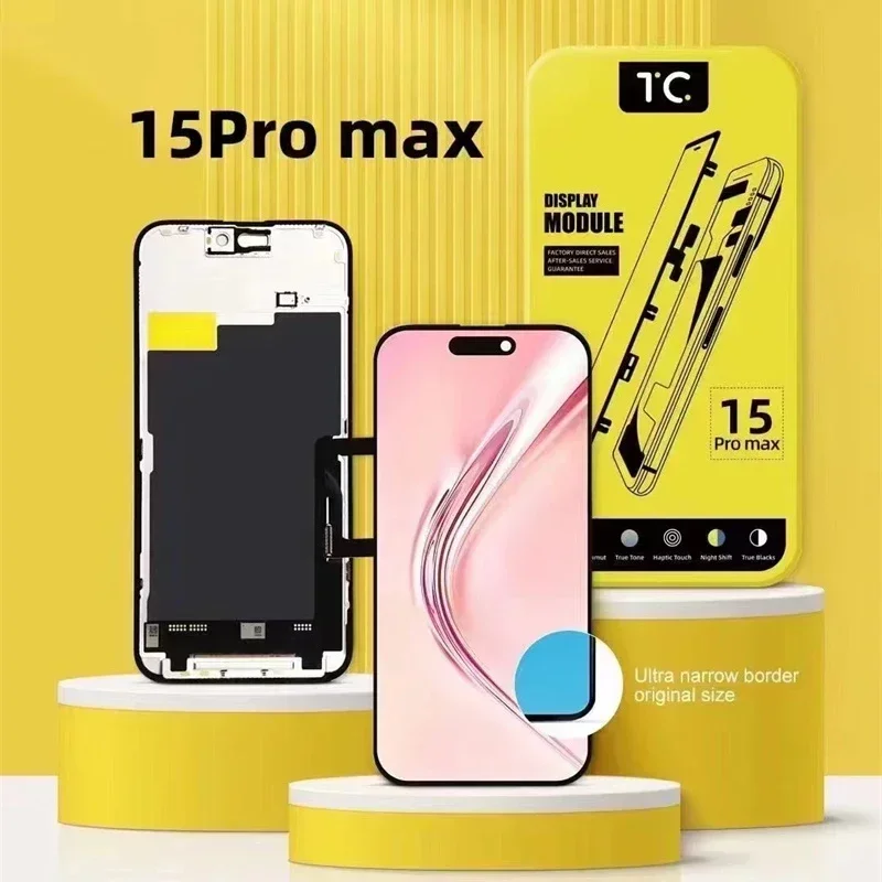 Écran TC pour iPhone 12 13 14 Pro Max X 15 Plus 15 Pro 15Promax LCD haute luminosité écran FHD résout un écran Pop-up Non authentique – Image 4