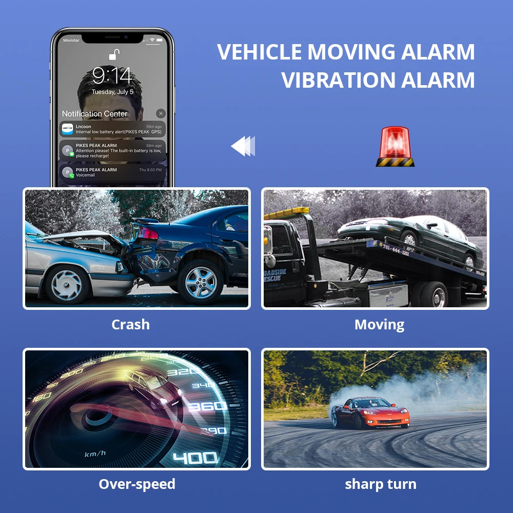 Lncoon C41 4G Car GPS Tracker With RealTime Tracking Remote Monitoring Multiple Alerts Motorcycle Vehicel Mini Trackers Free APP