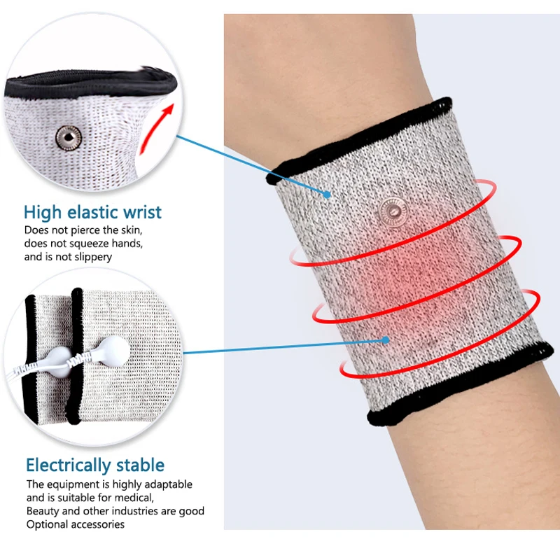 Electrode Silver Fiber Gloves Socks Bracers ​for TENS Body Massager Knee Protectors Muscle Unit Body Massage Device Accessories 2
