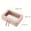 1pc Transparent Cosmetic Bag Waterproof Toiletry Bag Zipper Organizer For Cosmetics And Travel Essentials 2
