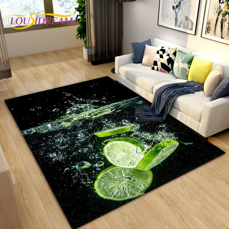 

Fruits Series Kitchen Mat Area Rug Large,Carpet Rug for Living Room Bedroom Sofa Doormat Decoration,kids Play Non-slip Floor Mat