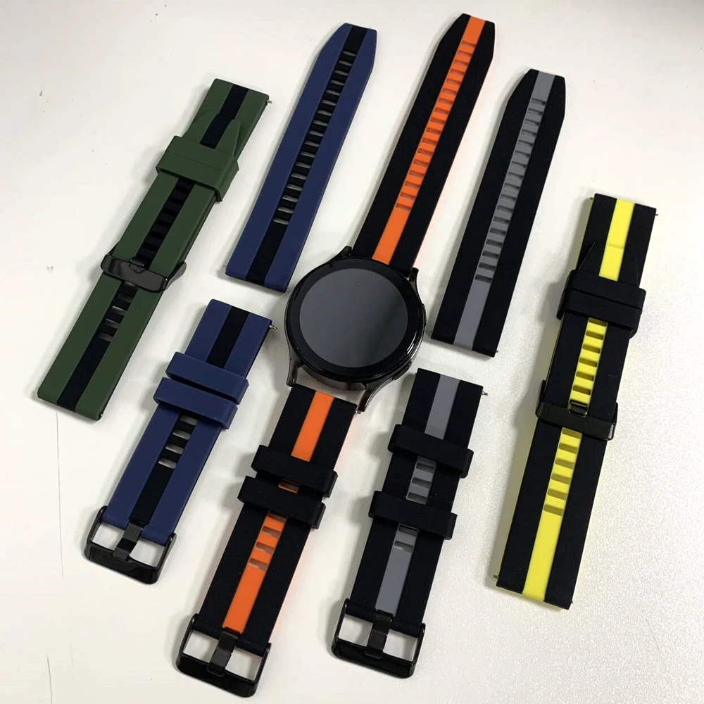 Enhanced Sports Rubber Watch Strap | 20-22mm | Versatile Fitness Band Replacement