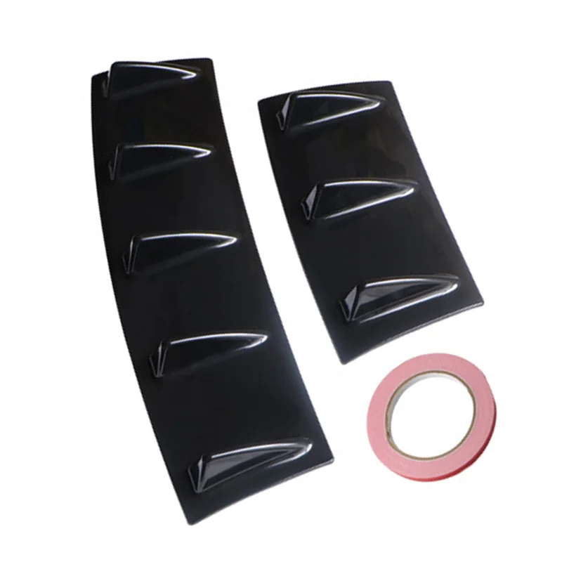 3/5 Shark Fin Car Rear Bumper Lip Diffuser Spoiler Sticker Protector Decoration Anti-Collision bumper lip decoration car bumper spoiler bumper lip car rear bumper lip bumper protector