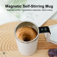 Magnetic Self Stirring Coffee Mugs Portable Automatic Mixing Cup Rechargeable Self Stirring Cup With Thermometer For Home Office 6