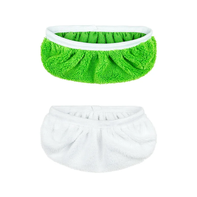 Microfiber mop pad Thickened Elastic Band Flat Mop Cloth Coral Fleece/Microfiber/Chenille Replacement Rotary Mop Cleaning Pad for Bathroom