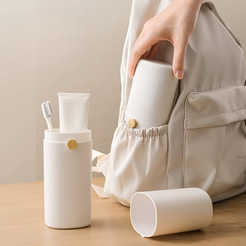 Mouthwash Cup Portable Toothpaste Toothbrush Case For Home Travel Camping School Bathroom Tumblers_voghion.com