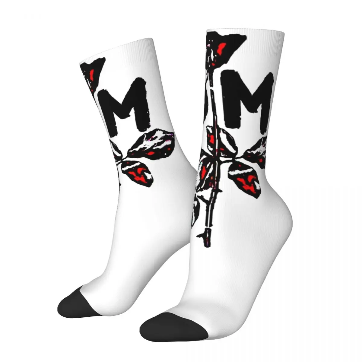 

Depeche Cool Mode Music Band Merch Socks Cozy Fluffy Cute Flower Sport Crew Stockings Super Soft for Mens Best Gifts