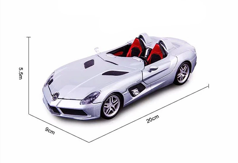 slr conversível liga esporte carro diecast modelo de metal crianças brinquedo carro decoratie collectie presente