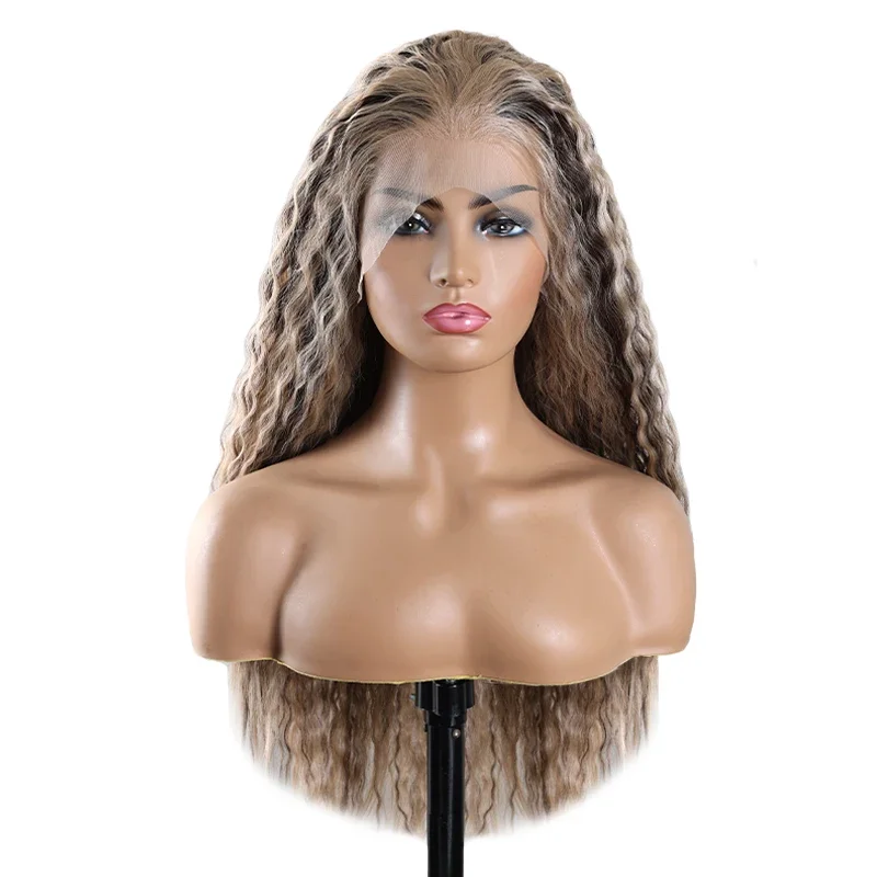 Synthetic Wig Kinky Straight 13x4 Lace Front for Women
