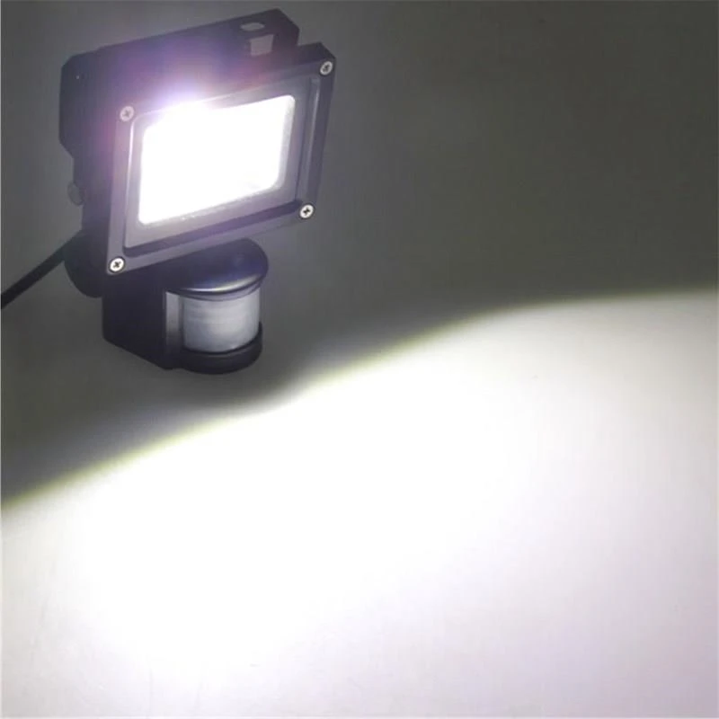 LED 투광등 10W 20W 30W 50W PIR 적외선 모션 센서 220V 야외 방수 보안등 (조경 조명용)