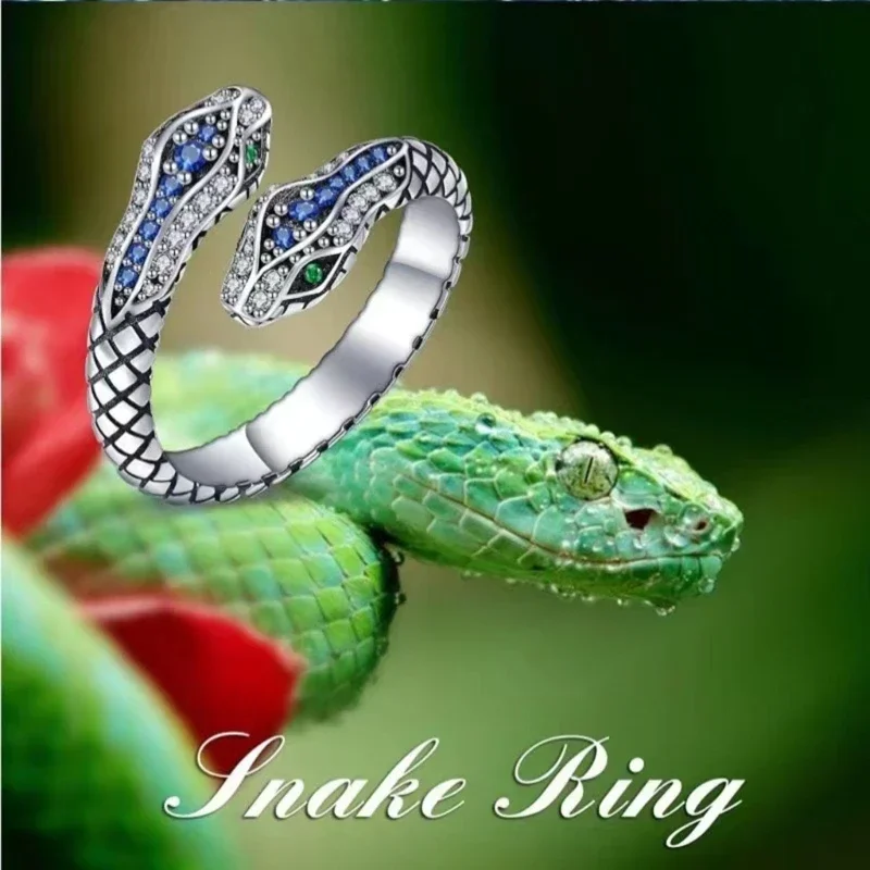 Fashion Open Rings Vintage Snake Ring Alloy Stacking Rings