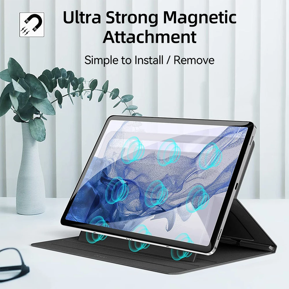Capa Magnética para Samsung s8 Ultra Smart Tablet Cover Galaxy Tab s6 Lite 10.4in s7 s8 11in s7 Plus s8 Plus s7 fe 12.4in - Imagem 4
