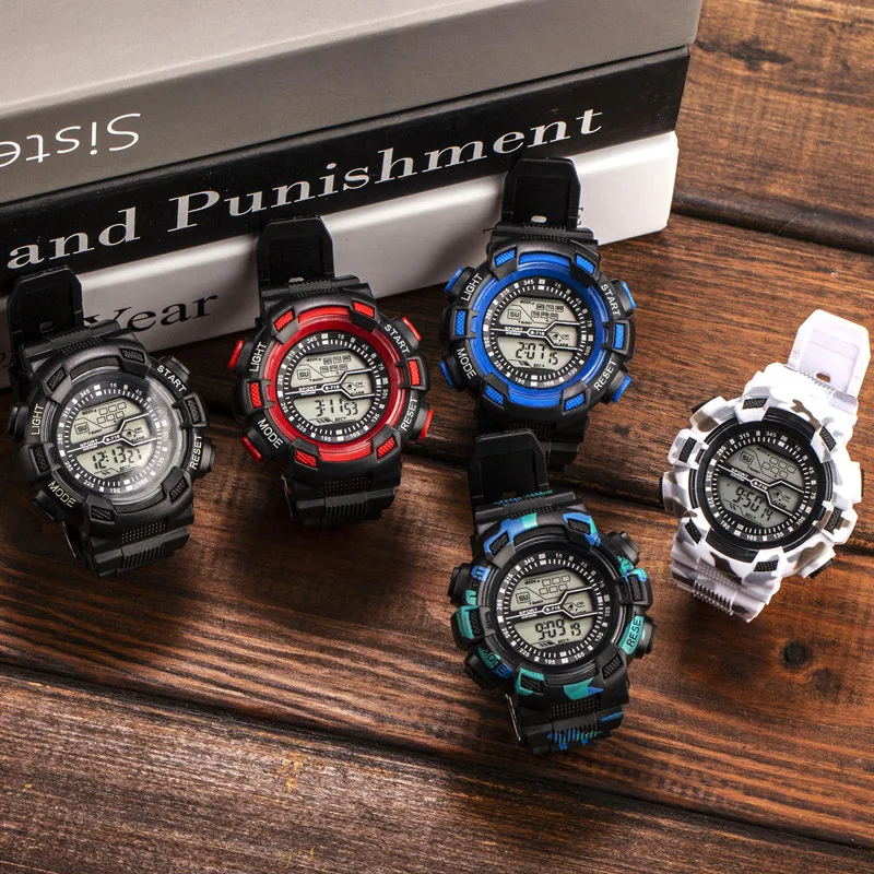 MAYZHISU Sports Watch for Men Multifunction Outdoor Electronic Watch Kids Student Military LED Digital Wristwatches Men's Clock 4