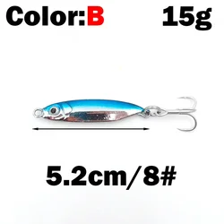 Premium Metal Spinnerbait Fishing Lure - Versatile Jigging Spoon (B - 15g)