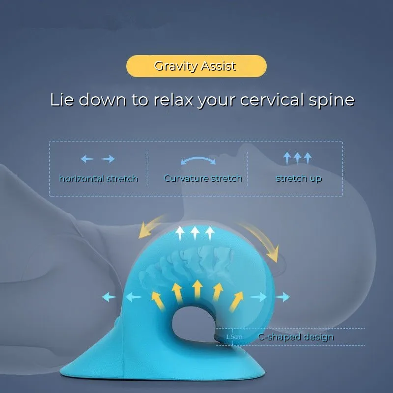 Massage Pillow Neck Shoulder Cervical Chiropractic Traction Device Head Back Relaxer Pain Relief Body Massager cervical massage pad neck stretcher cervical massager