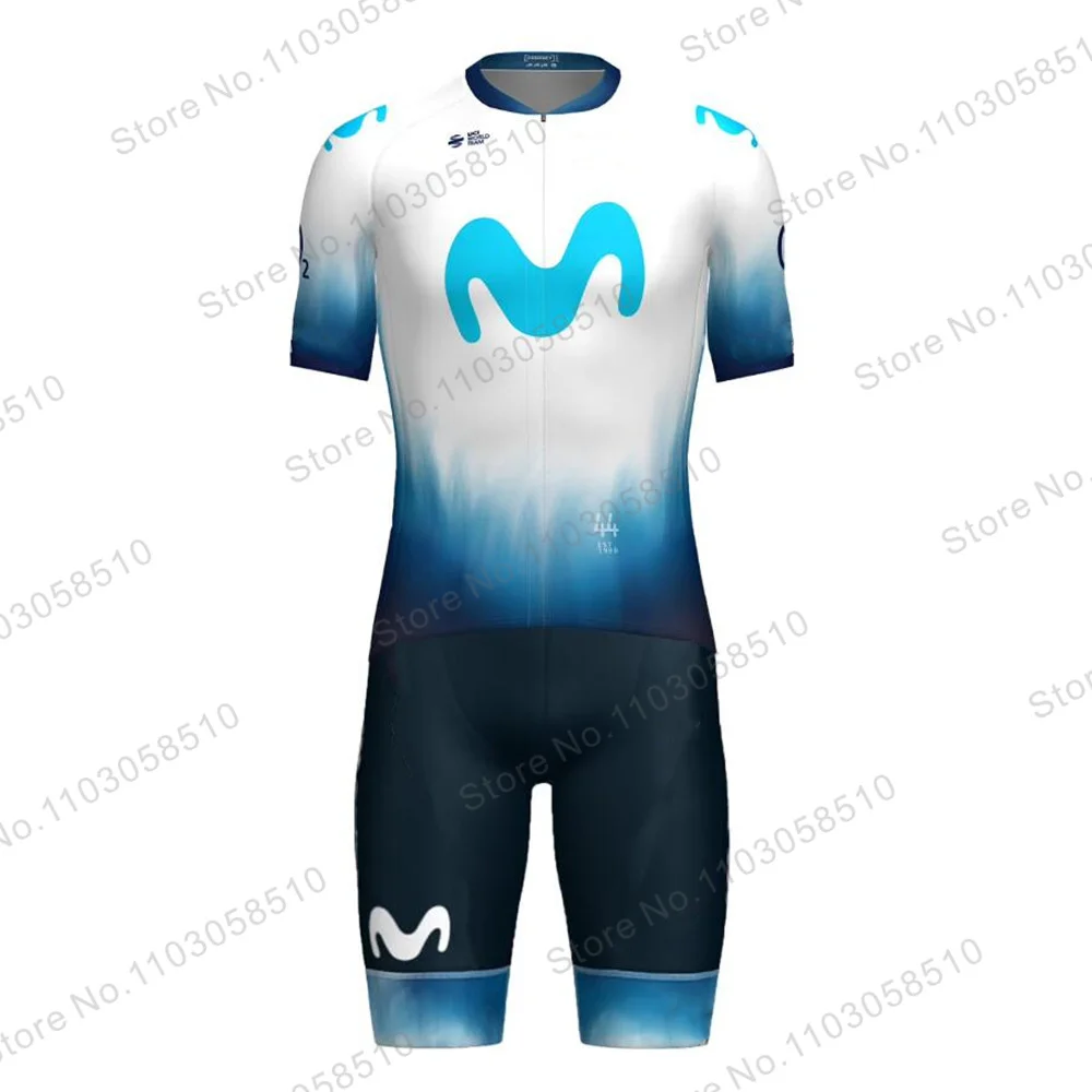 

Movistar 2023 Men Short Sleeve Jersey Sets Ropa Ciclismo Hombre Summer Cycling Clothing Triathlon Bib Shorts Suit Bike Uniform