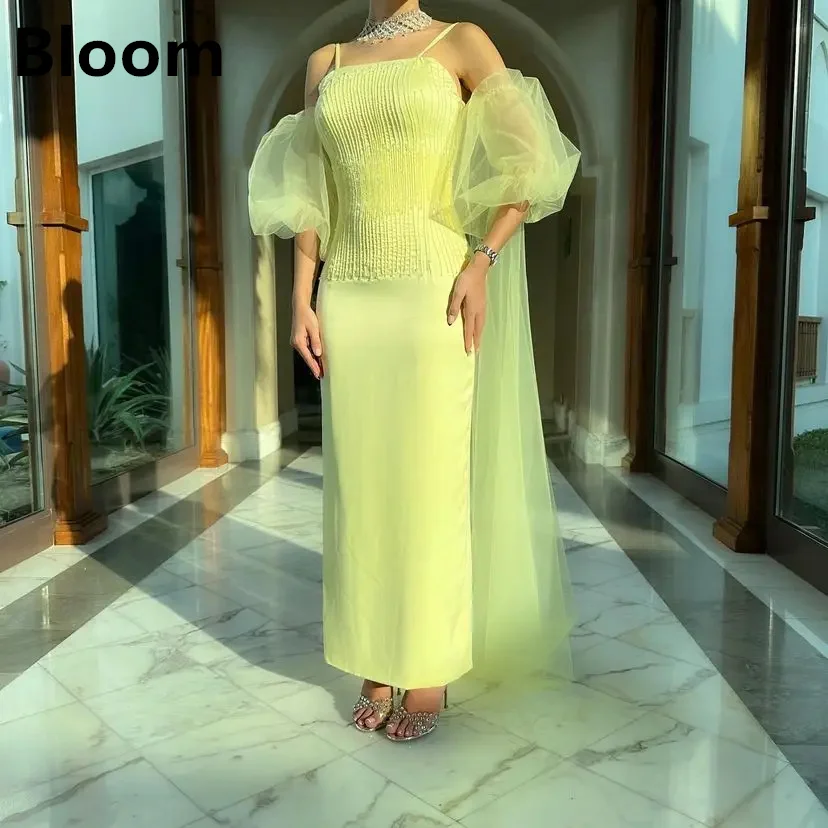 

Modern Evening Dresses A-Line Prom Dresses Vestidos De Fiesta Sweetheart tulle Beading Robe Dubai Arabic Formal Party Gown