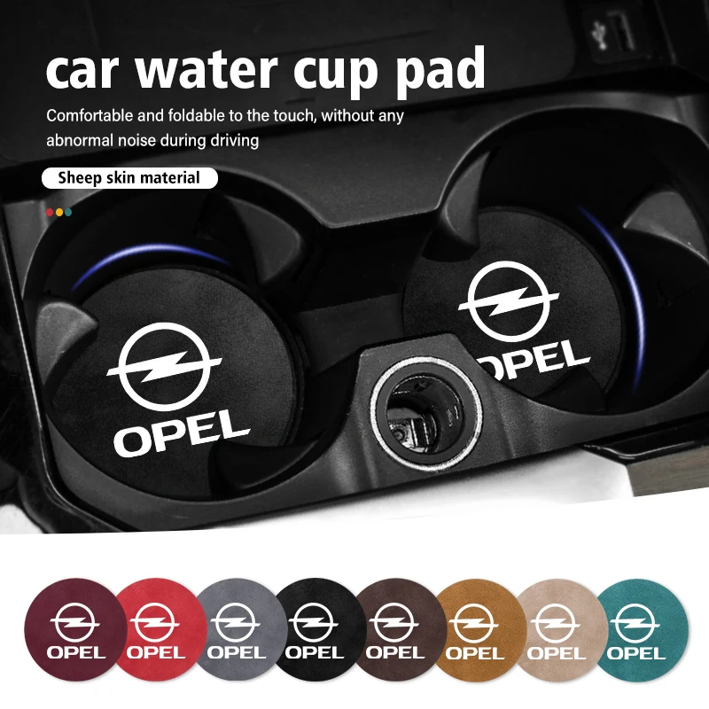 2pcs Car Coaster Drink Bottle Holder Anti-slip Mat Water Cup Pad cup holder coasters car coaster pads Opel Zafira Meriva Mokka Vivaro Vectra Antara Ampera